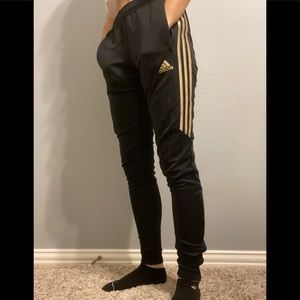 Black/Gold Adidas Tiro 17 Track Pants